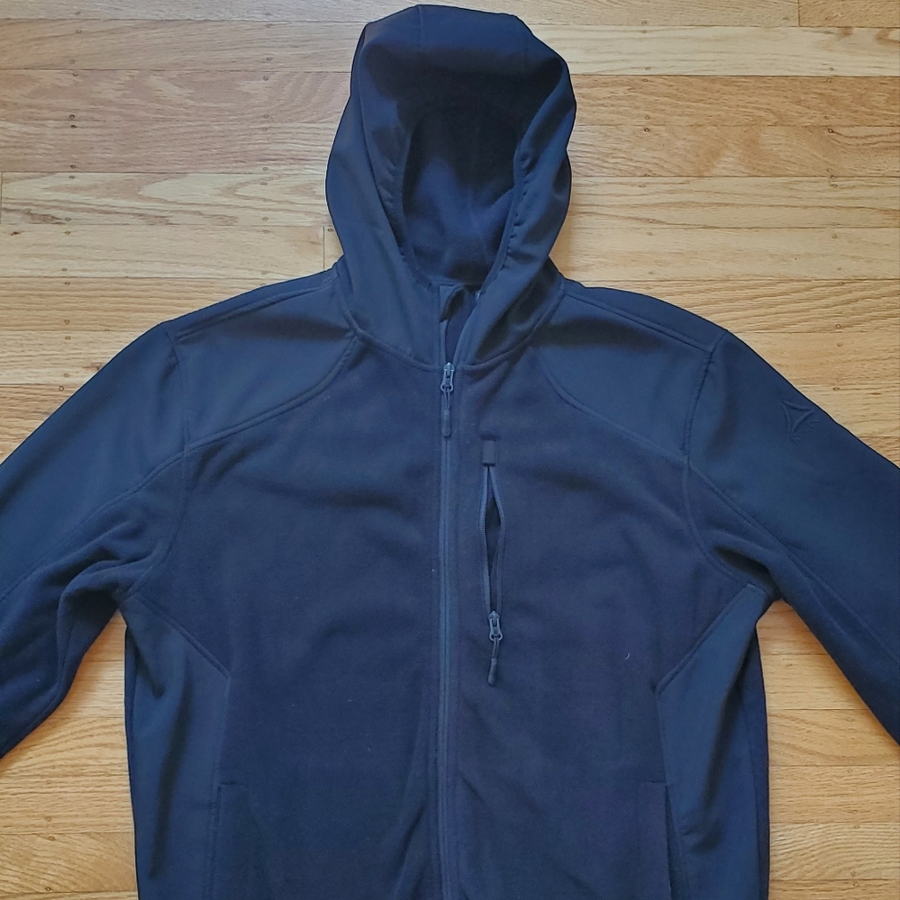 Men's Reebok Black Fleece Hooded Zip-up Jacket, XL - Picture 2 of 5